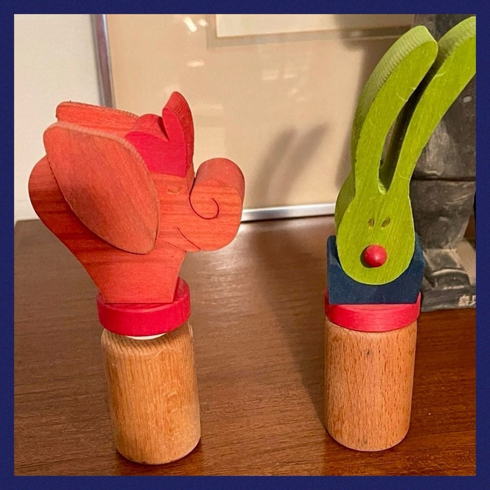 Legnomagia Italy Vintage Solid Wood Handmade Cork Stoppers